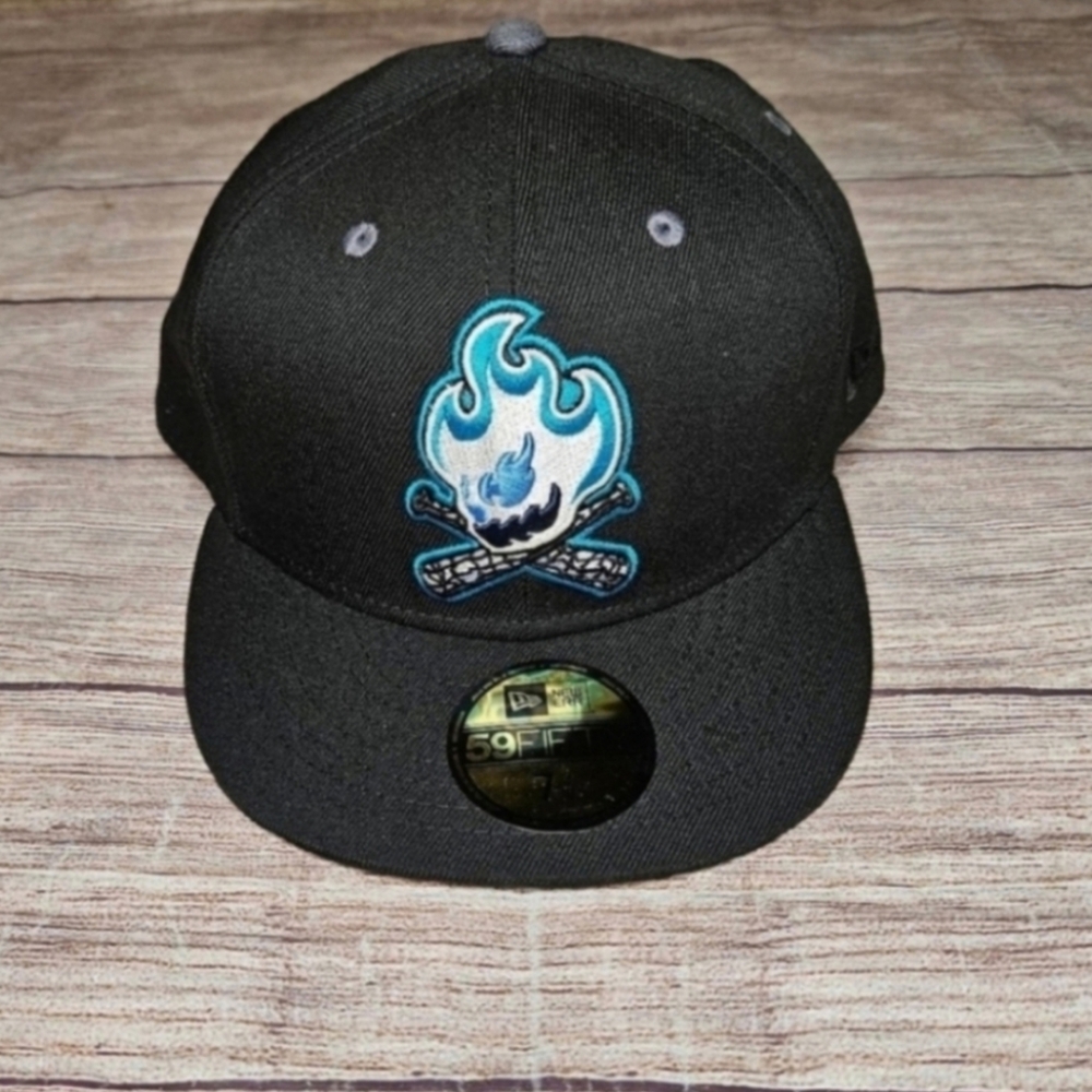 New era camp fire ghost skull customs fitted hat 7 3/8